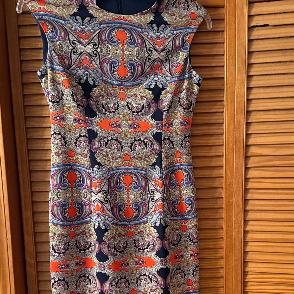 London Times Vibrant Paisley Midi Dress